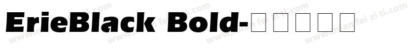 ErieBlack Bold字体转换